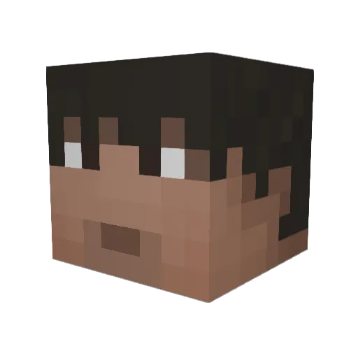 tunnelirotta Minecraft avatar head, 3D render