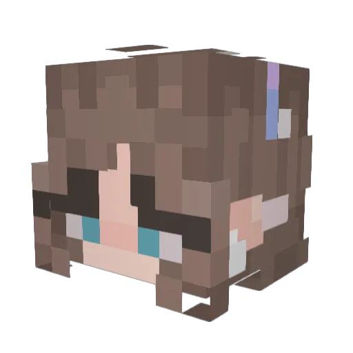 tuoliton Minecraft avatar head, 3D render