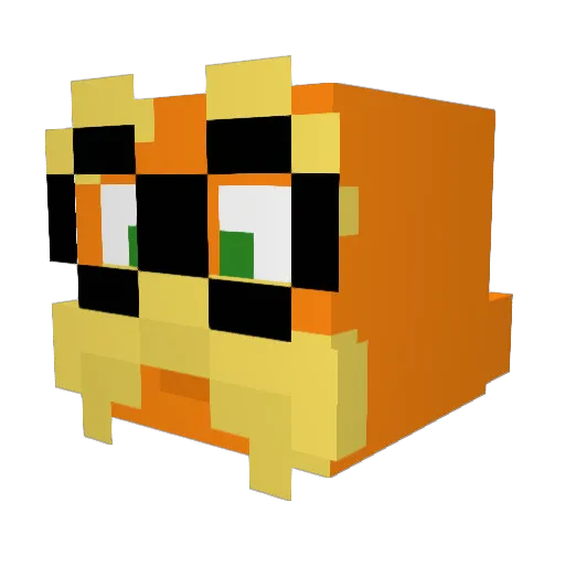 tupa1 Minecraft avatar head, 3D render