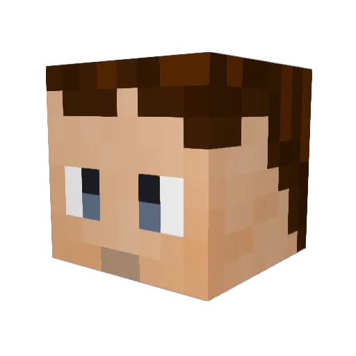 tupepastest Minecraft avatar head, 3D render