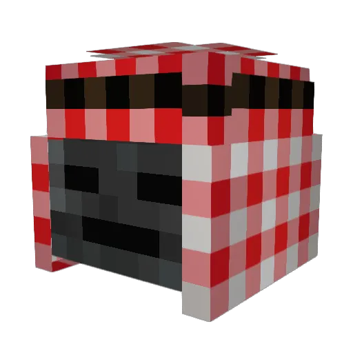 tupupupu Minecraft avatar head, 3D render