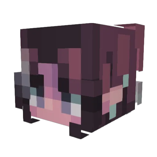 tuqei Minecraft avatar head, 3D render