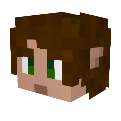 turambar21 Minecraft avatar head, 3D render