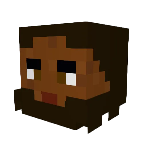 turbagel Minecraft avatar head, 3D render