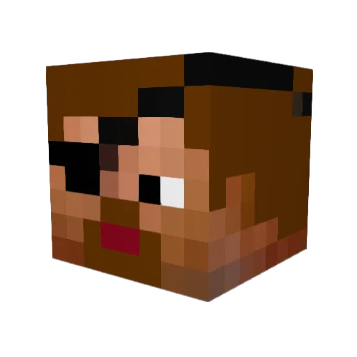 turbo09 Minecraft avatar head, 3D render