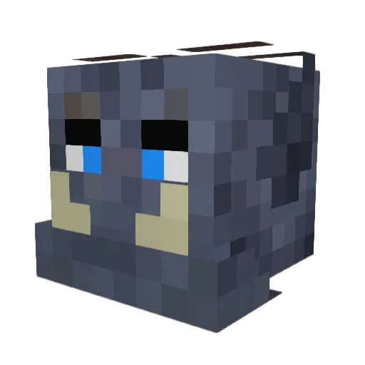 turbo_enzo Minecraft avatar head, 3D render