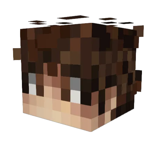 turbo_lollo Minecraft avatar head, 3D render