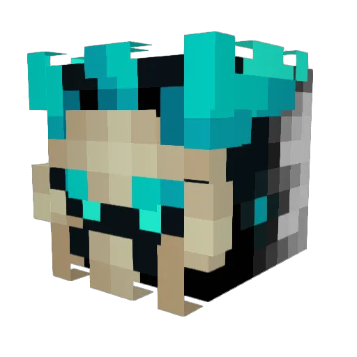 turboclap Minecraft avatar head, 3D render