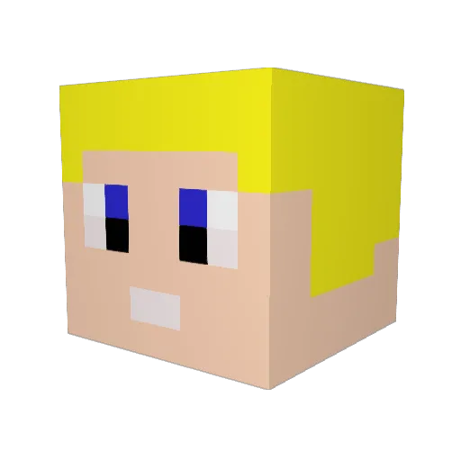 turboknows Minecraft avatar head, 3D render