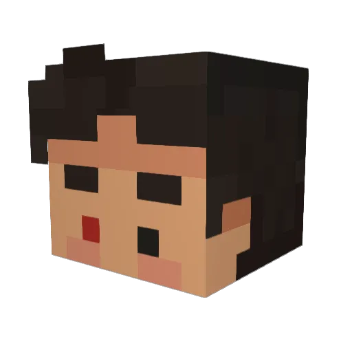 turbothesnails Minecraft avatar head, 3D render