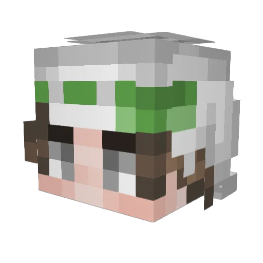 turbulence00 Minecraft avatar head, 3D render