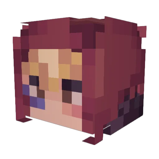 turevs Minecraft avatar head, 3D render