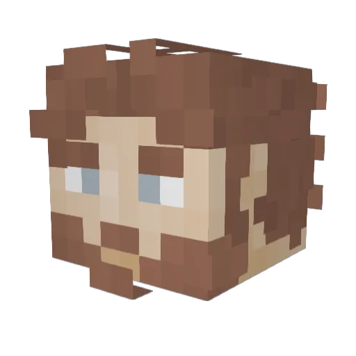 turion3 Minecraft avatar head, 3D render