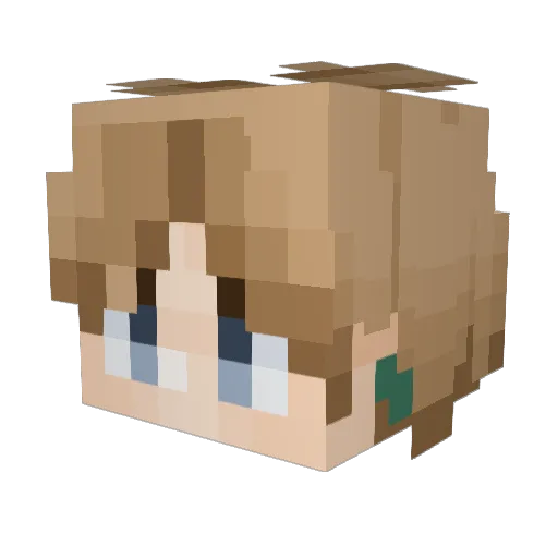 turkeyalabama Minecraft avatar head, 3D render