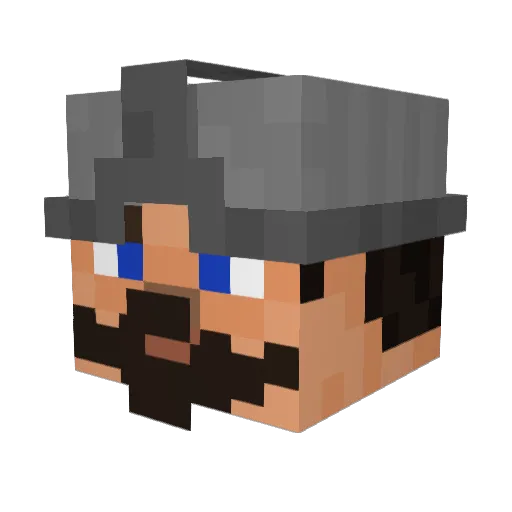 turkeyfeed Minecraft avatar head, 3D render