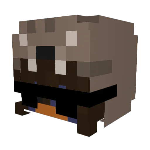 turkeyhat_ Minecraft avatar head, 3D render