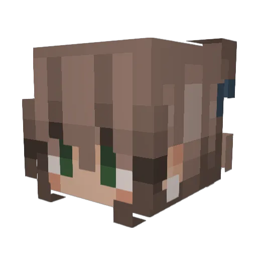 turningpaije Minecraft avatar head, 3D render