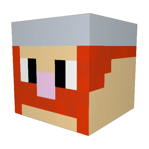 turnrr Minecraft avatar head, 3D render