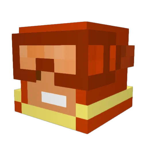 turntsnaaco Minecraft avatar head, 3D render