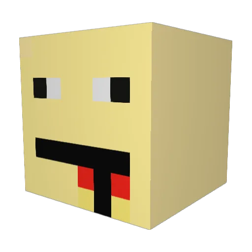 turnupfrenchy Minecraft avatar head, 3D render