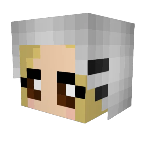 turquoise_angel Minecraft avatar head, 3D render