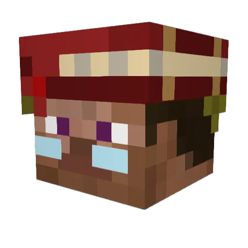 turret001 Minecraft avatar head, 3D render