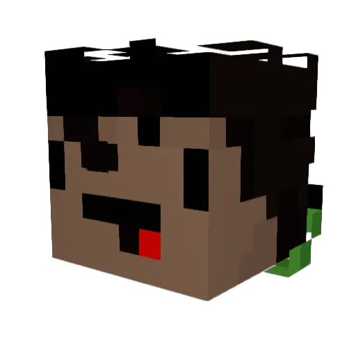 turtiel Minecraft avatar head, 3D render