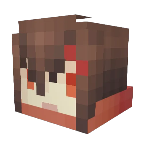 turtlePanda Minecraft avatar head, 3D render