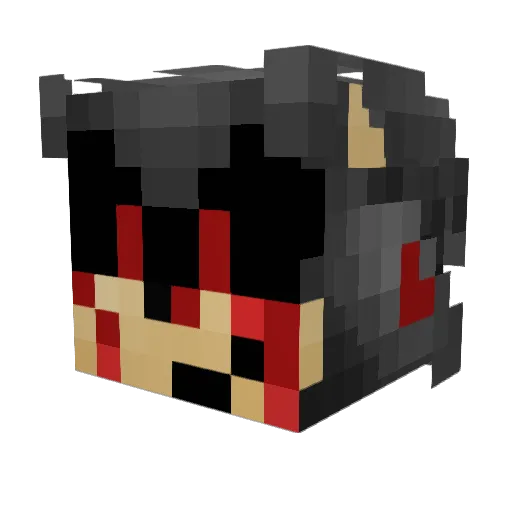 turtlecape Minecraft avatar head, 3D render