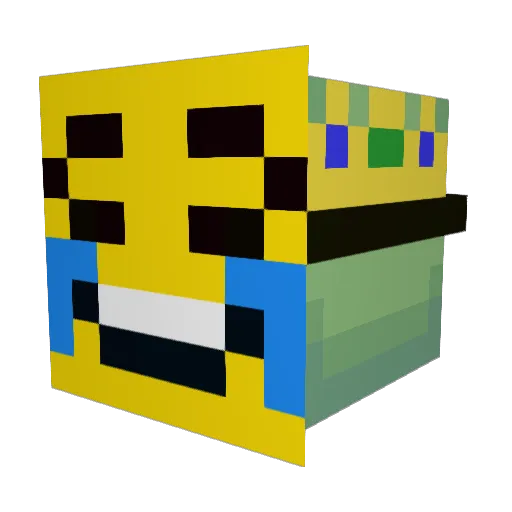 turtlekingcam Minecraft avatar head, 3D render