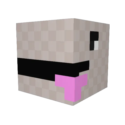 turtleyoshii Minecraft avatar head, 3D render