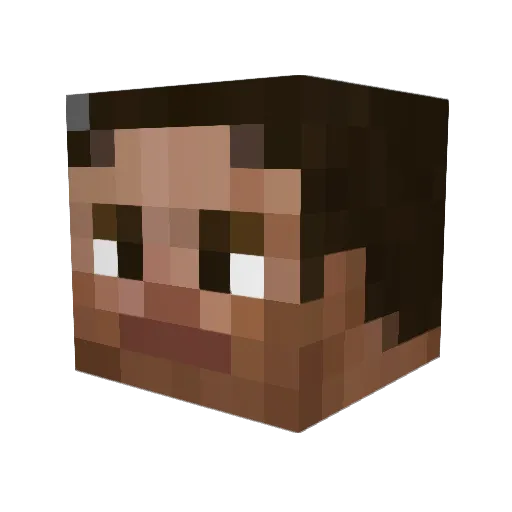 turumin Minecraft avatar head, 3D render
