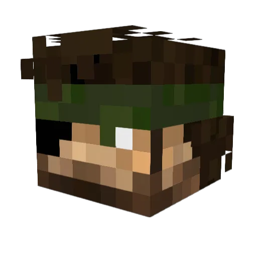 tururu02 Minecraft avatar head, 3D render