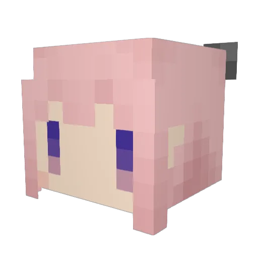 tururu76 Minecraft avatar head, 3D render