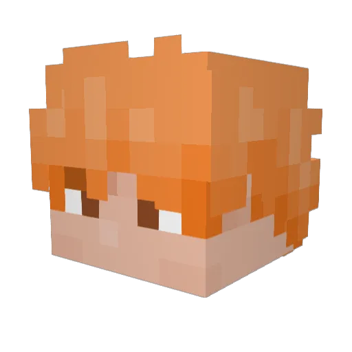 turzx7 Minecraft avatar head, 3D render
