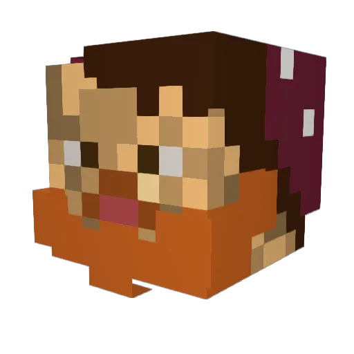 tus93 Minecraft avatar head, 3D render