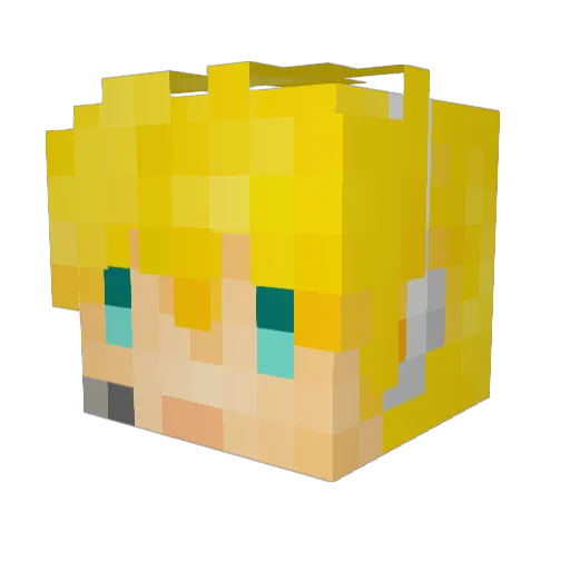 tusEis Minecraft avatar head, 3D render