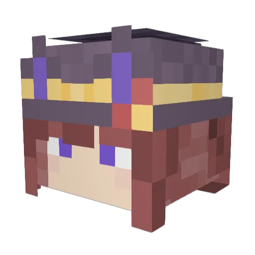 tuseka Minecraft avatar head, 3D render