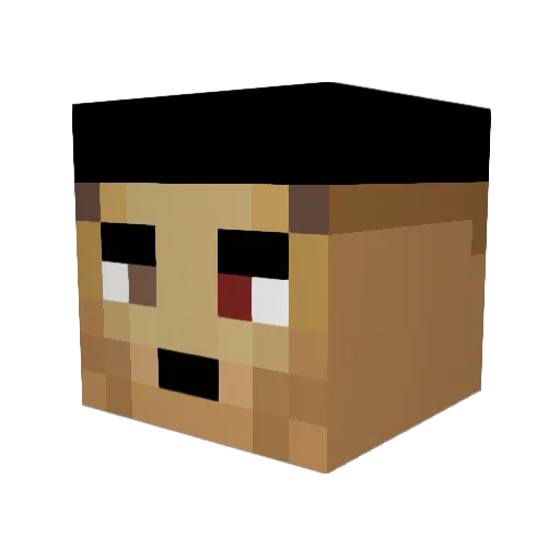 tusiek Minecraft avatar head, 3D render