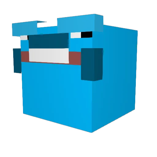 tuskful Minecraft avatar head, 3D render