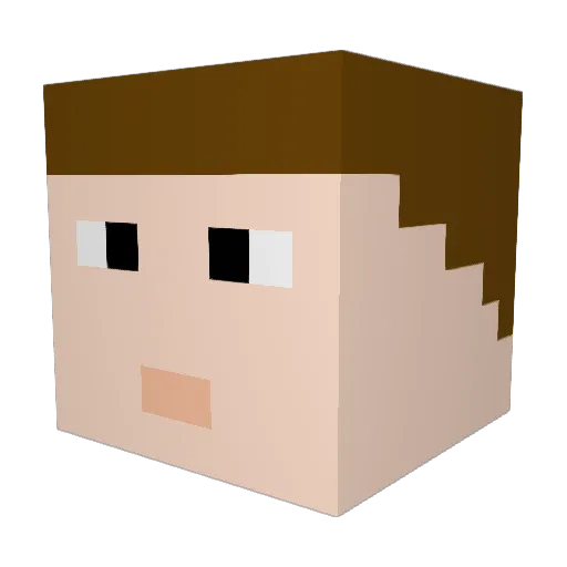 tusmamy Minecraft avatar head, 3D render