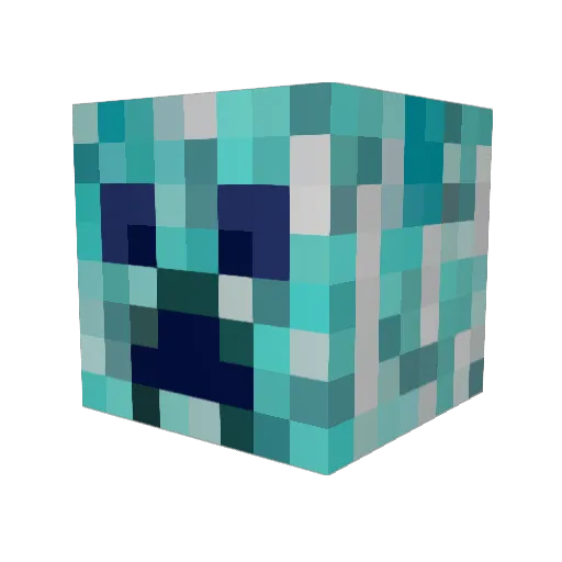 tusna Minecraft avatar head, 3D render