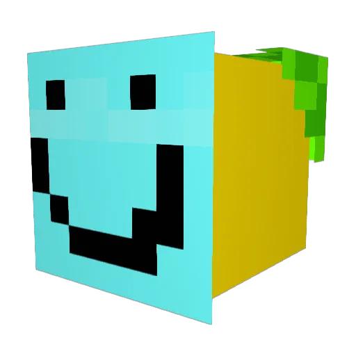 tussentog Minecraft avatar head, 3D render