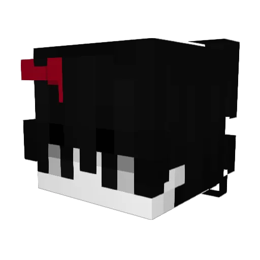 tussic Minecraft avatar head, 3D render