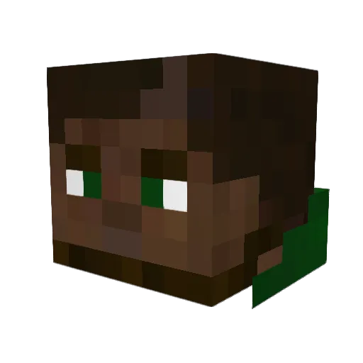 tuszz Minecraft avatar head, 3D render