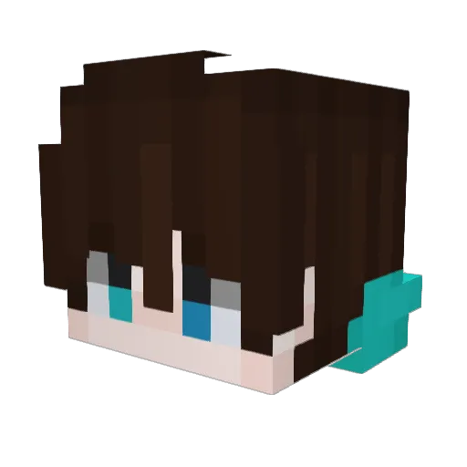 tut57 Minecraft avatar head, 3D render