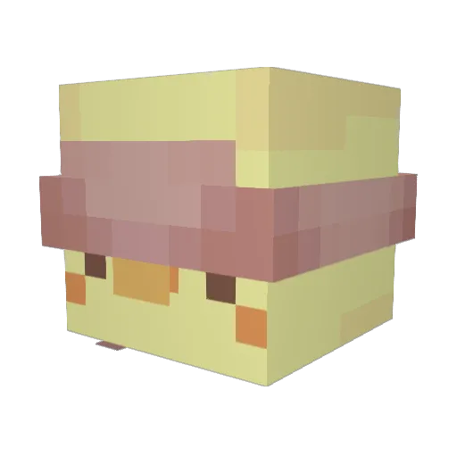 tutesc Minecraft avatar head, 3D render