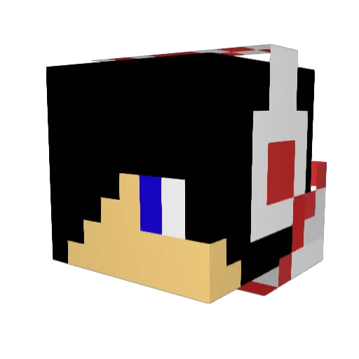 tutunervoso Minecraft avatar head, 3D render