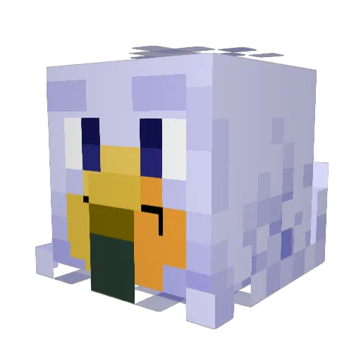 tuturcirres Minecraft avatar head, 3D render