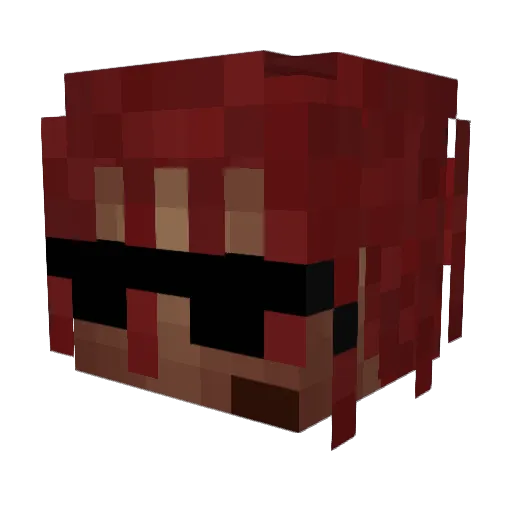 tuuiPVP Minecraft avatar head, 3D render
